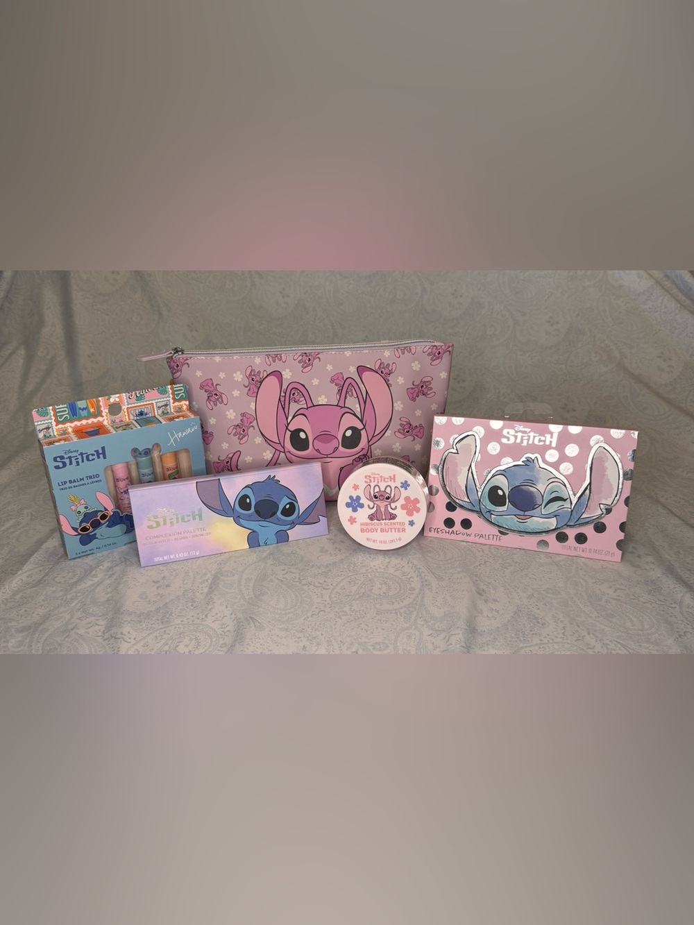Disney Pink Stitch Kids Cosmetic Bag & Body Butter Gift Set